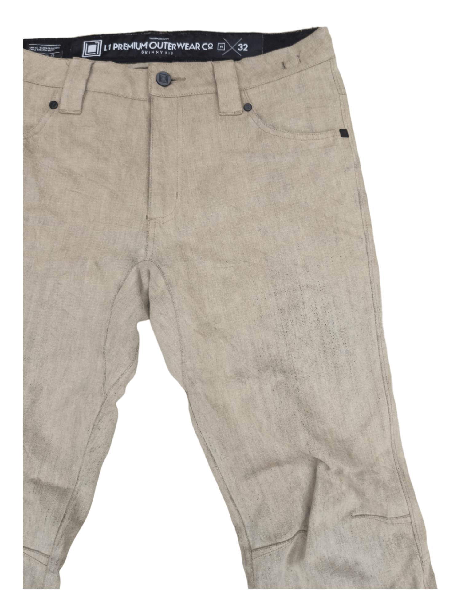 Japanese Brand L1 Premium Outerwear Mud Wash Zipper Leg Flared Pants Size US 32 / EU 48 - 2 Thumbnail