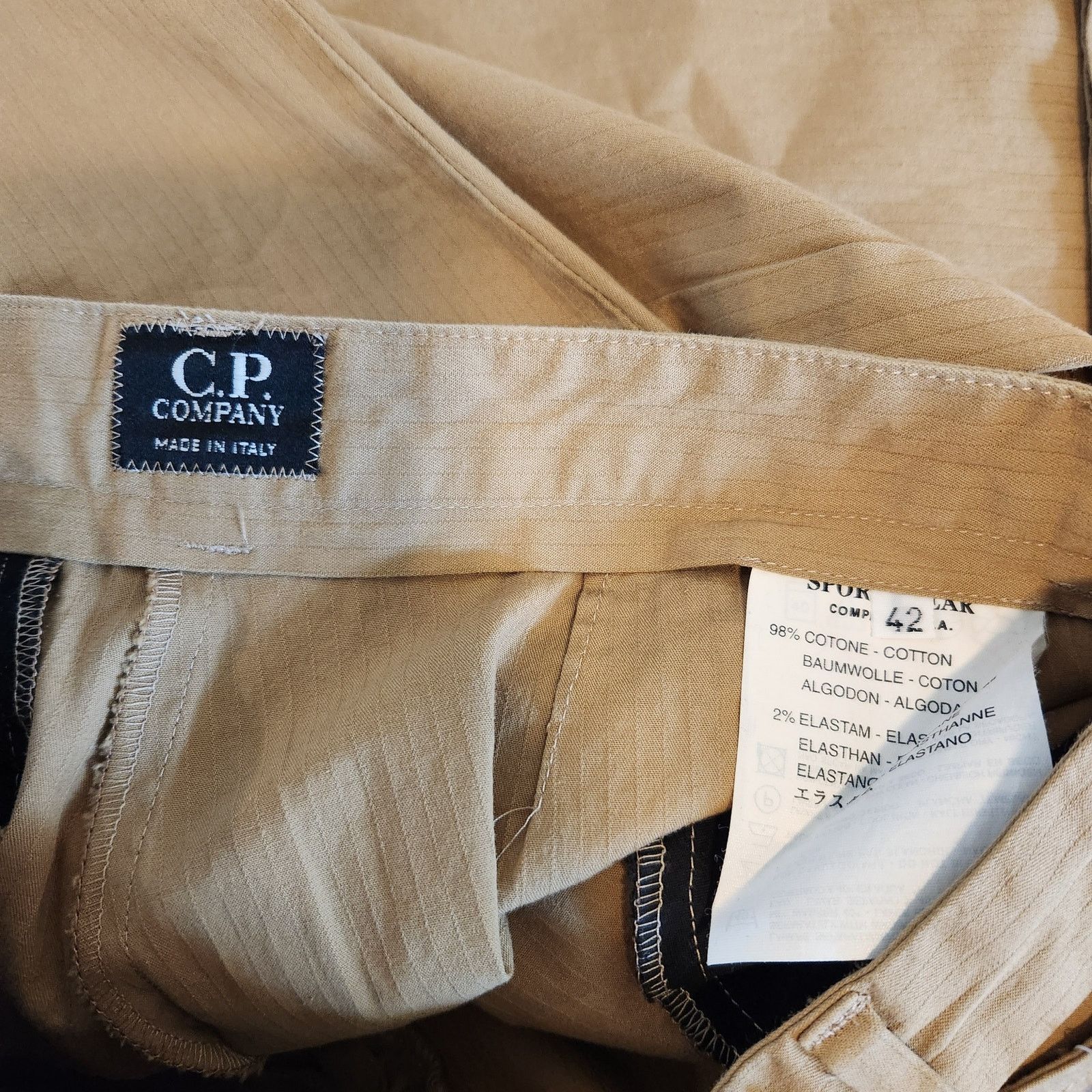 C.P. Company VintageTan High Rise Pinstripe Straight Leg Pants Italy 2 Size 26" / US 2 / IT 38 - 7 Thumbnail