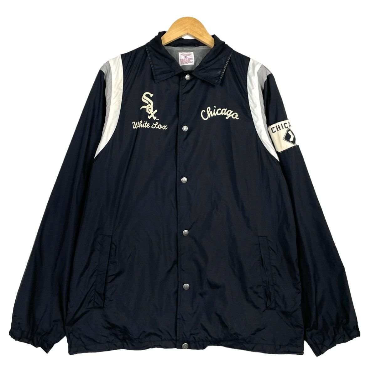 Japanese Brand × MLB × Vintage 💥MLB CHICAGO WHITE SOX SNAP COACH JACKET Size US XL / EU 56 / 4 - 1 Thumbnail