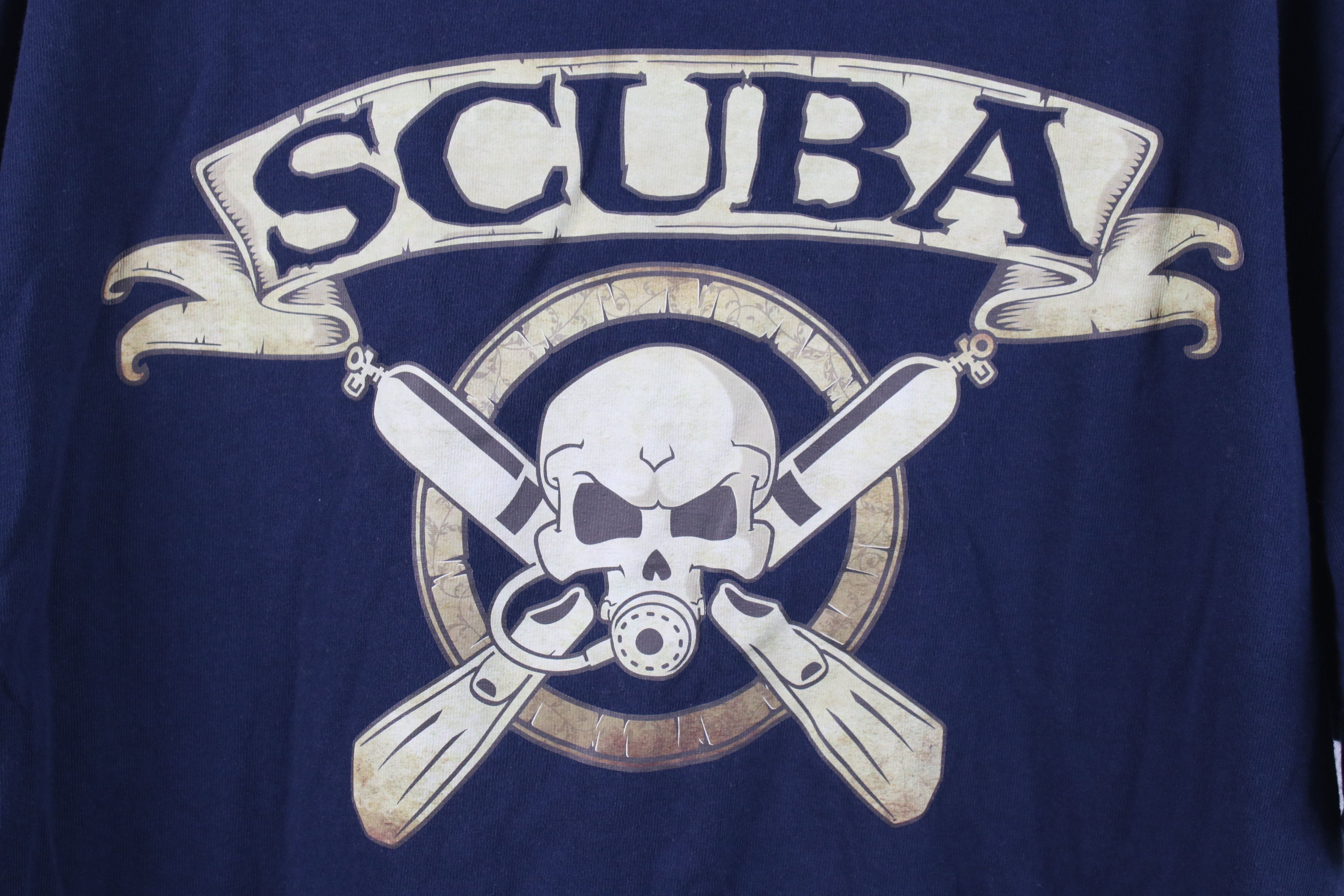 Vintage Vintage 90s Y2K Streetwear Skull Scuba Diving T-Shirt Size US L / EU 52-54 / 3 - 10 Thumbnail