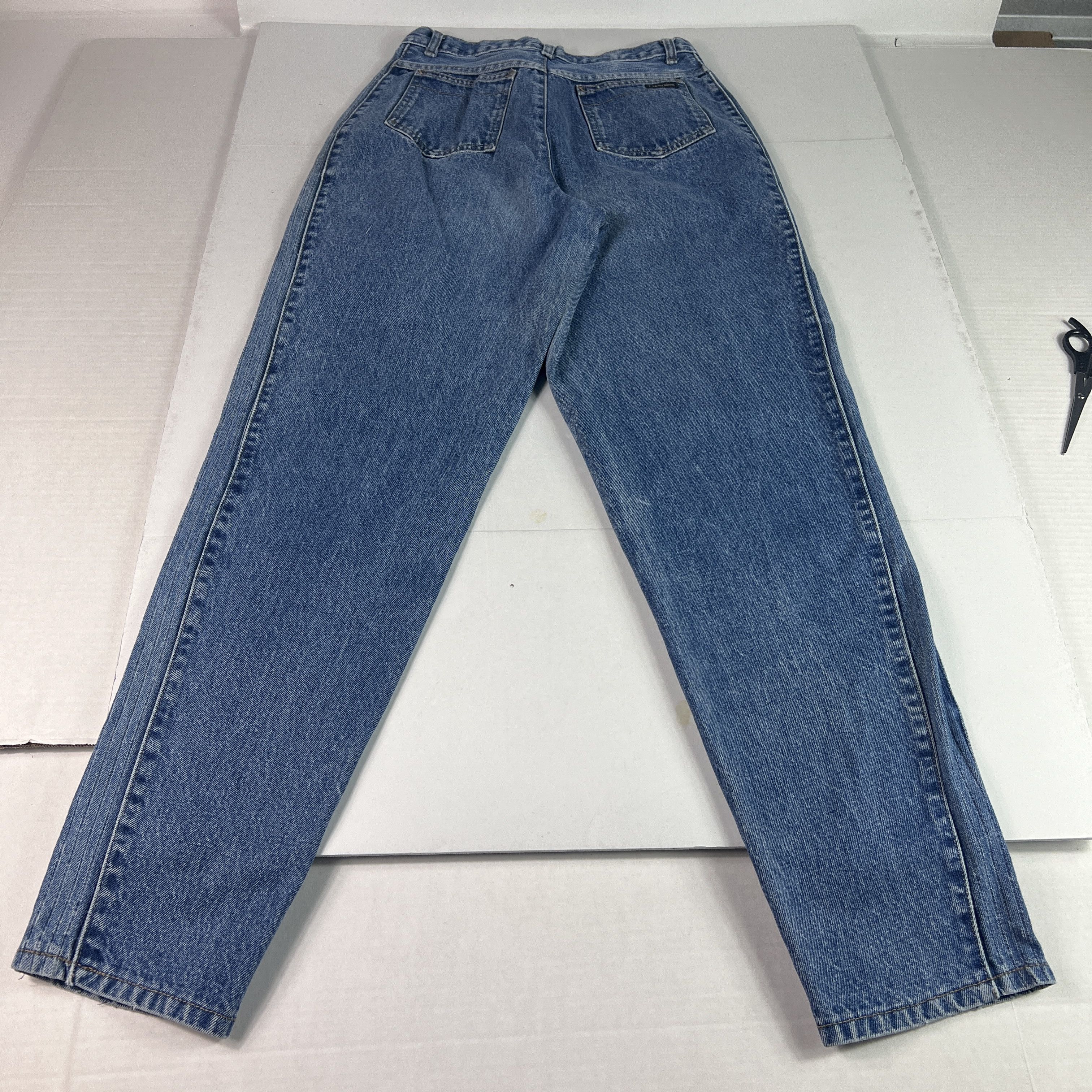 Calvin Klein VTG 80s Calvin Klein Jeans High Rise Tapered Blue Denim Size 28" / US 6 / IT 42 - 12 Thumbnail