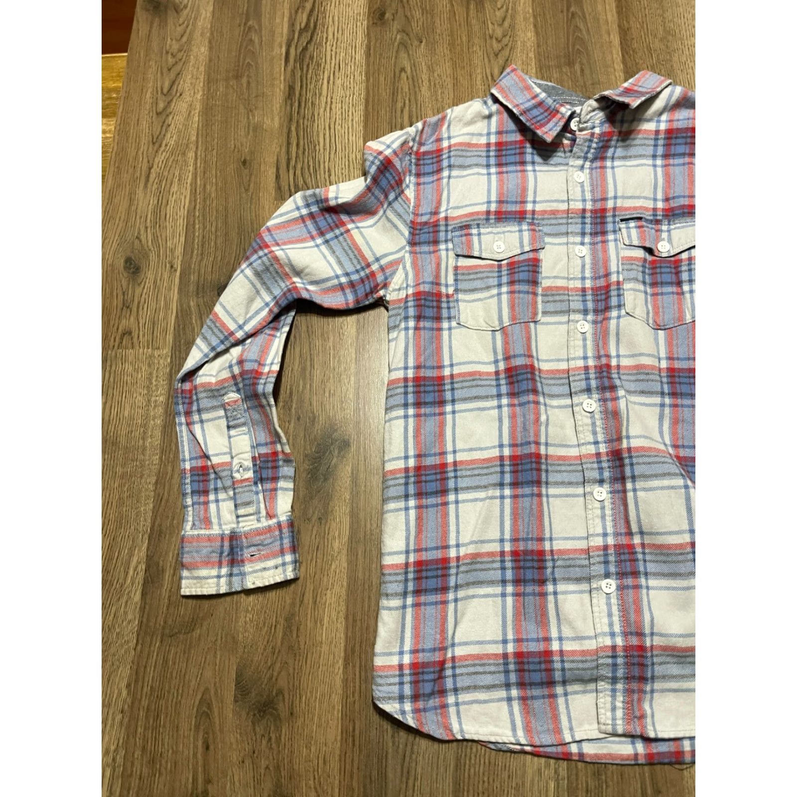 Vintage On The Byas Shirt Mens Small Red Blue White Plaid Button Up Long Sleeve Size US S / EU 44-46 / 1 - 3 Thumbnail