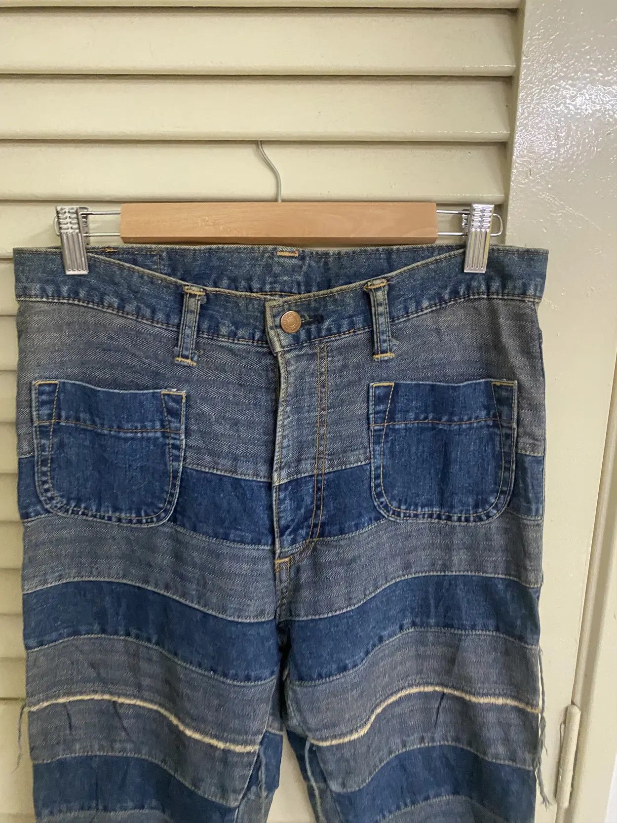 Hysteric Glamour Hysteric Glamour Hagi Boro Patchwork Denim Size US 31 - 6 Thumbnail