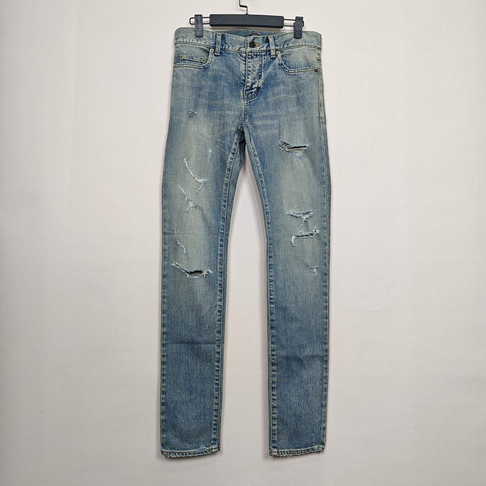 Saint Laurent Paris Saint Laurent Distressed Denim Jeans Size 29 Size US 29 - 1 Thumbnail