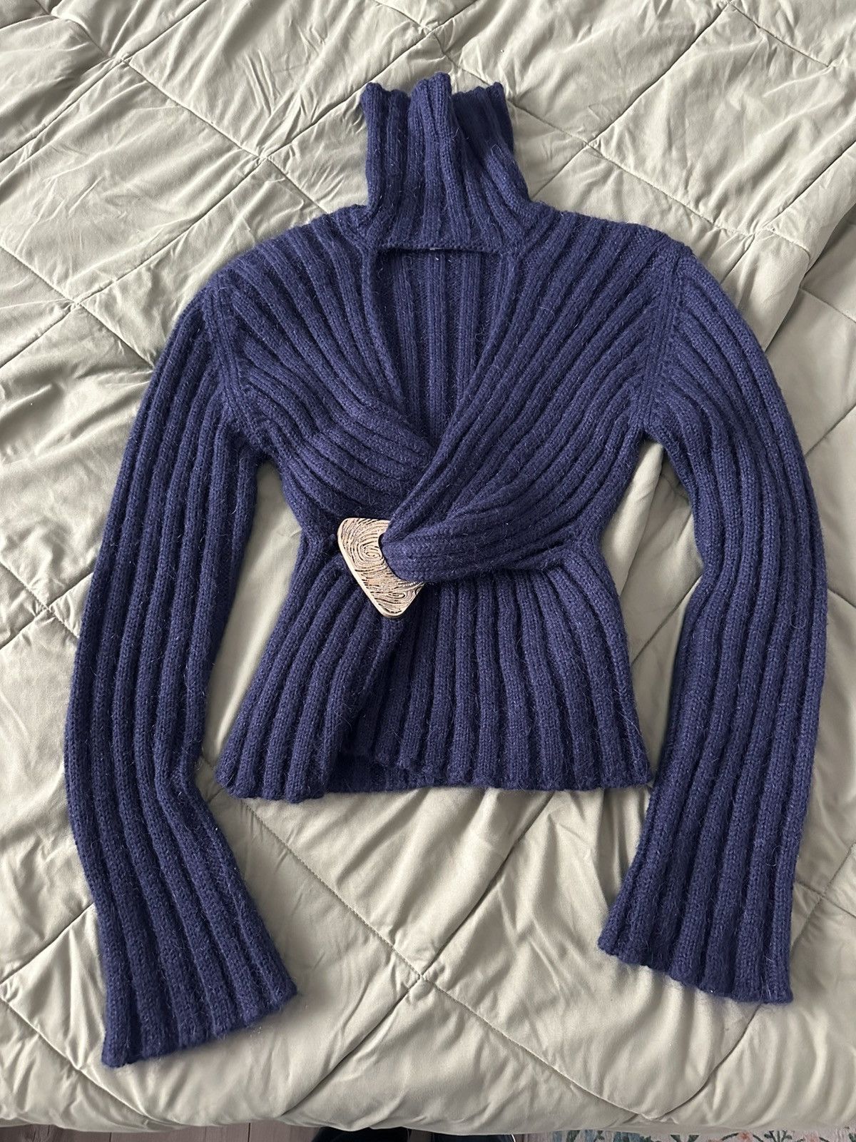Area Twisted Knit Turtleneck Sweater Size M / US 6-8 / IT 42-44 - 4 Thumbnail