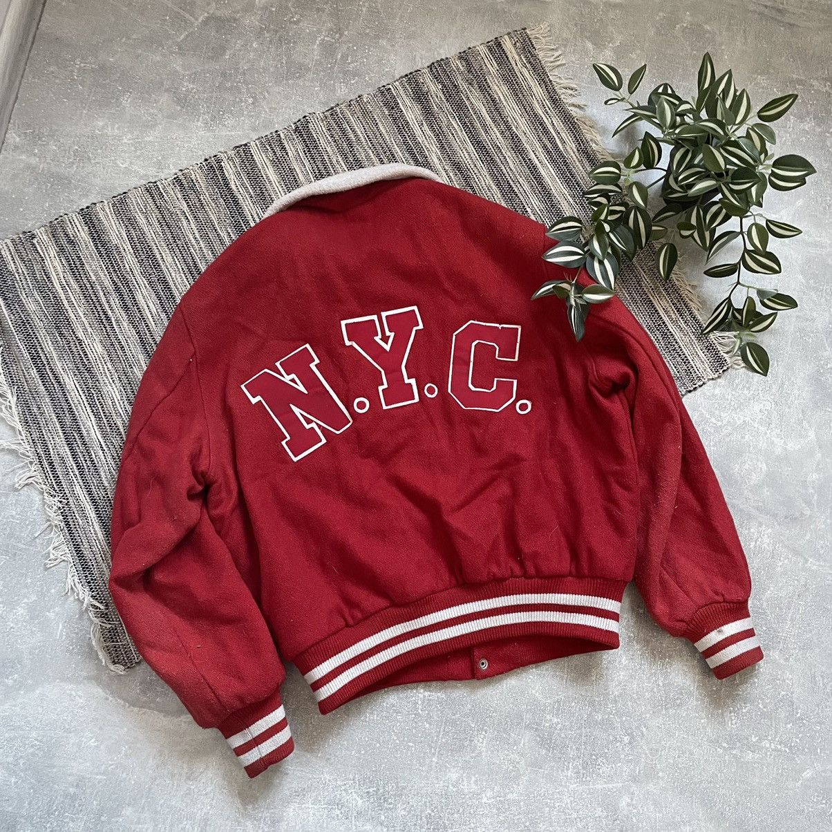 EMPIRE 70's varsity jacket vintage 襟付き Vintage 60s/70s Park Ave USA Bomber Bowling Jacket