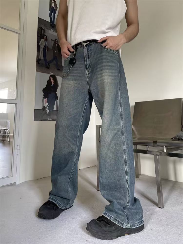 Japanese Brand × Jean Men's light blue washed vintage straight jeans Size US 32 / EU 48 - 3 Thumbnail