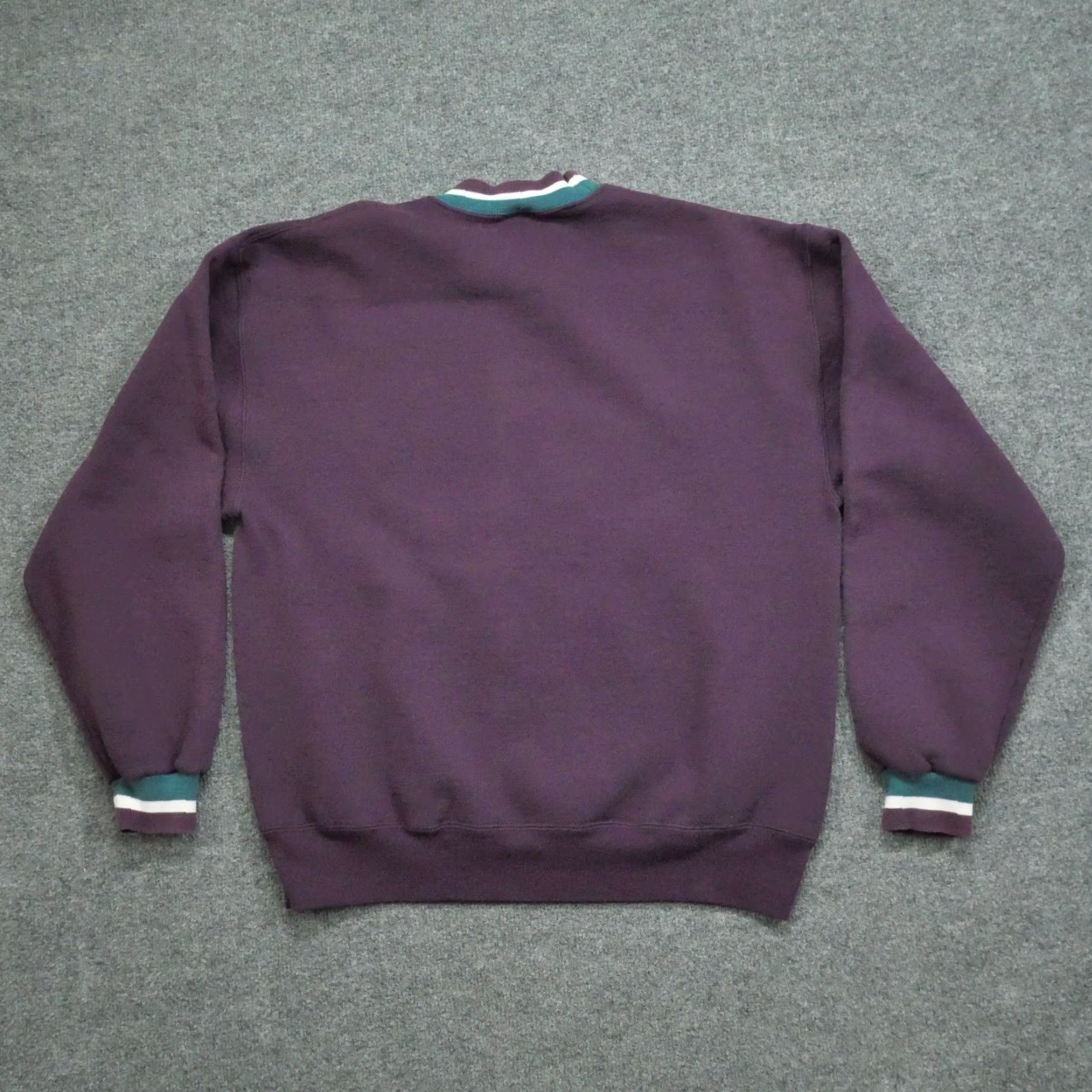 Jerzees VINTAGE Jerzees Sweatshirt Mens Large Purple Pullover 90s Crew Neck Logo Embroidery Size US L / EU 52-54 / 3 - 7 Thumbnail