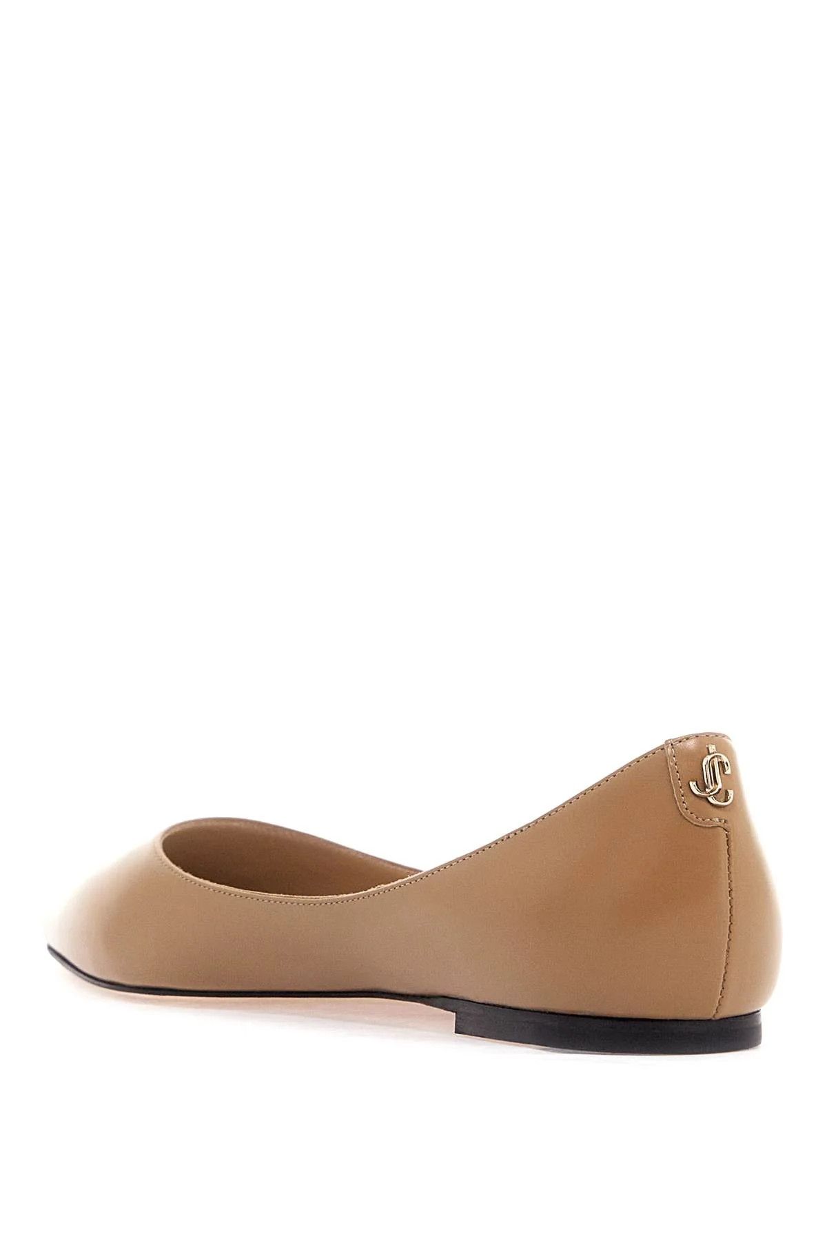 Jimmy Choo o1s22i1n1024 Smooth Leather Love Ballerina Flats in Beige Size US 10 / IT 40 - 3 Thumbnail