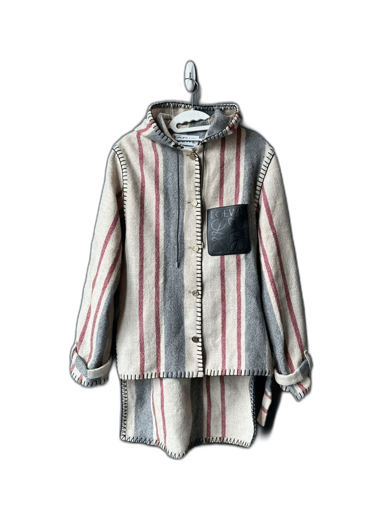 Loewe Loewe Striped Wool Jacket with Pocket Size US S / EU 44-46 / 1 - 1 Thumbnail