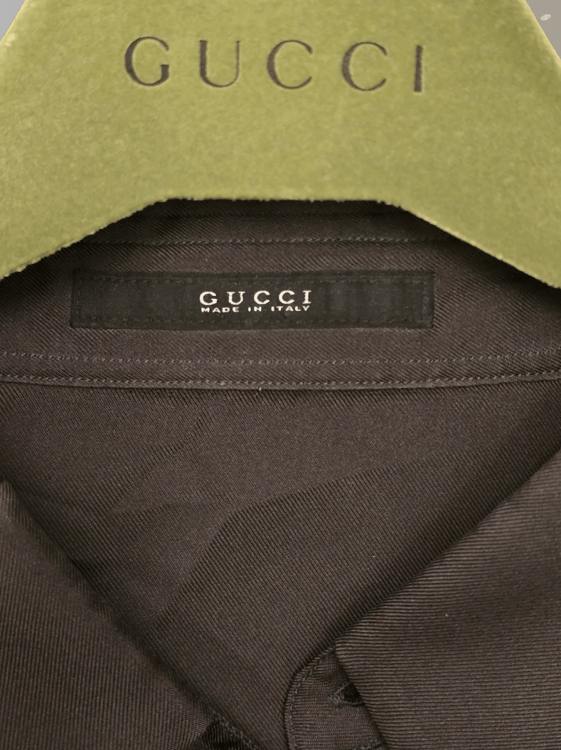 Gucci $1750 Gucci Dark Green Silk Floral Shirt Size US L / EU 52-54 / 3 - 11 Thumbnail