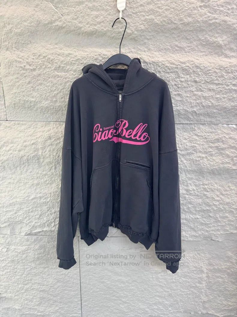 Balenciaga Balenciaga Zip-Up Hooded Sweatshirt Jacket Size US XS / EU 42 / 0 - 1 Thumbnail