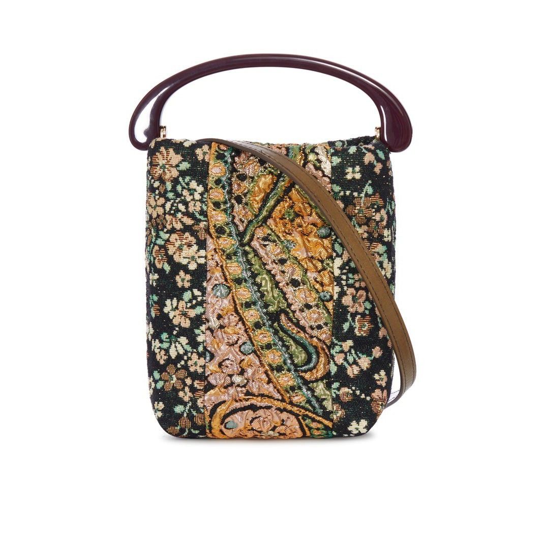Dries Van Noten DRIES VAN NOTEN Multicolor/Bordeaux Jacquard Bucket Bag New Size ONE SIZE - 4 Thumbnail