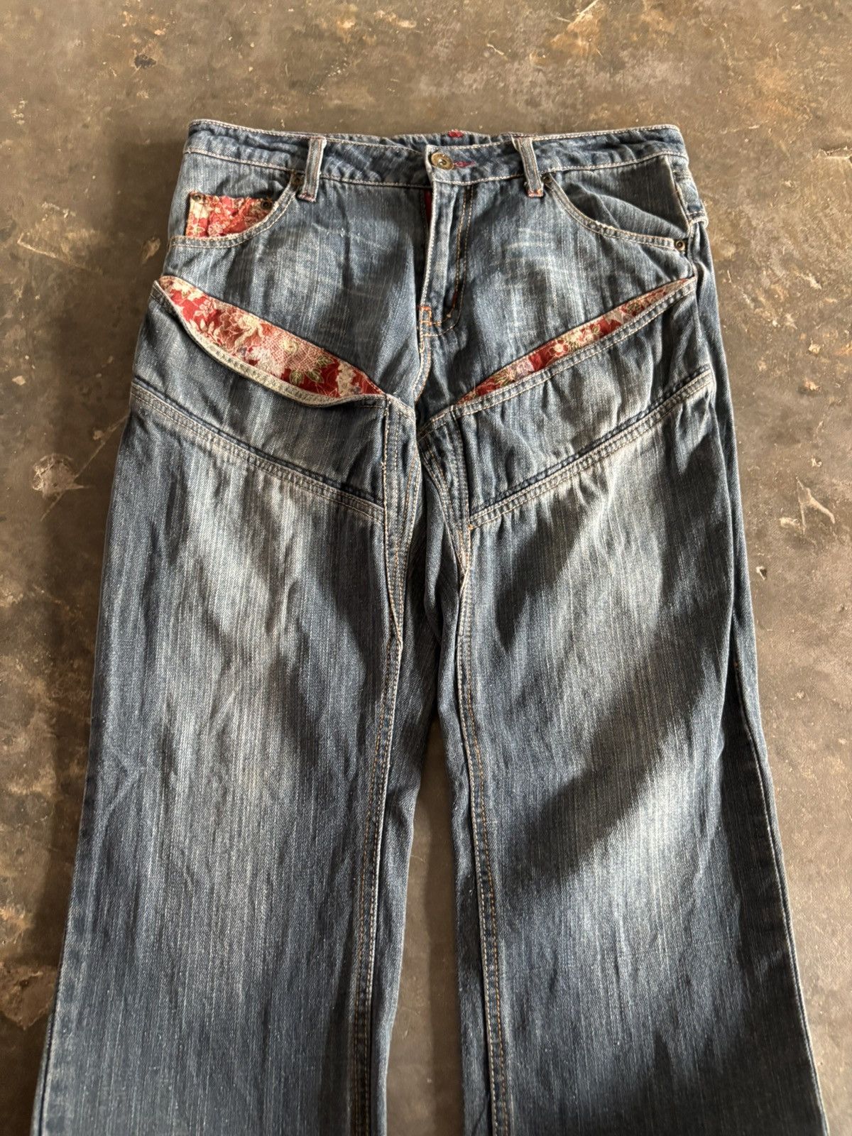 Hysteric Glamour × If Six Was Nine × Le Grande Bleu (L.G.B.) VTG GUMU JAPANESE DENIM SUKAJAN PANELLED Size US 33 - 2 Thumbnail