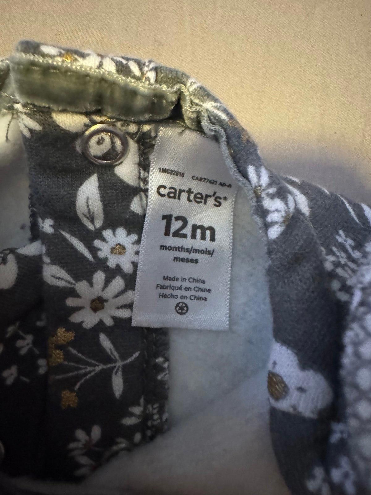 Designer 12 Month Gray Dress Yellow Flowers WARM Size XXS / US 00 / IT 34 - 3 Thumbnail