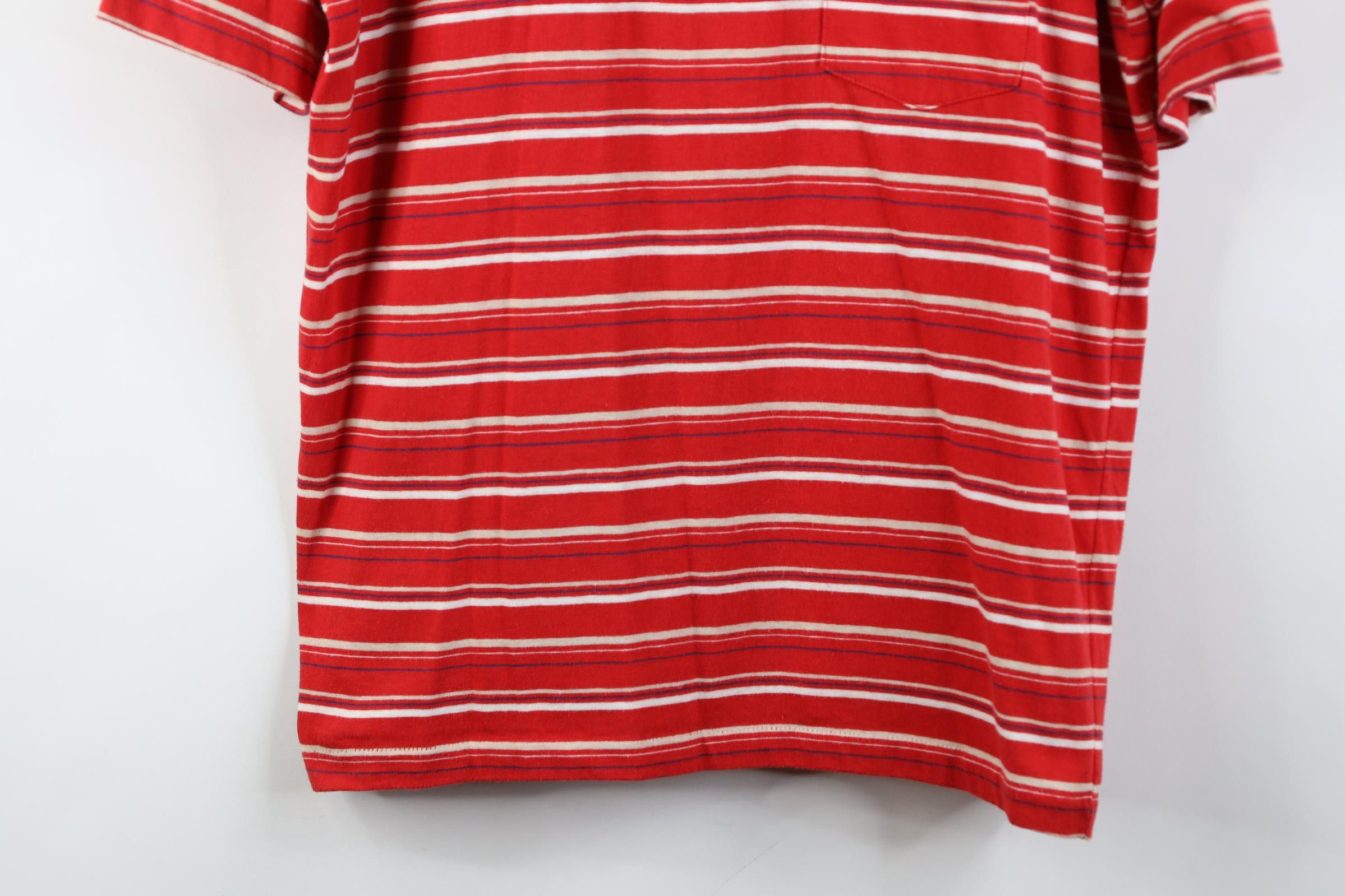 Vintage Vintage 70s 80s Streetwear Block Knit Golf Polo Shirt Red Size US L / EU 52-54 / 3 - 3 Thumbnail