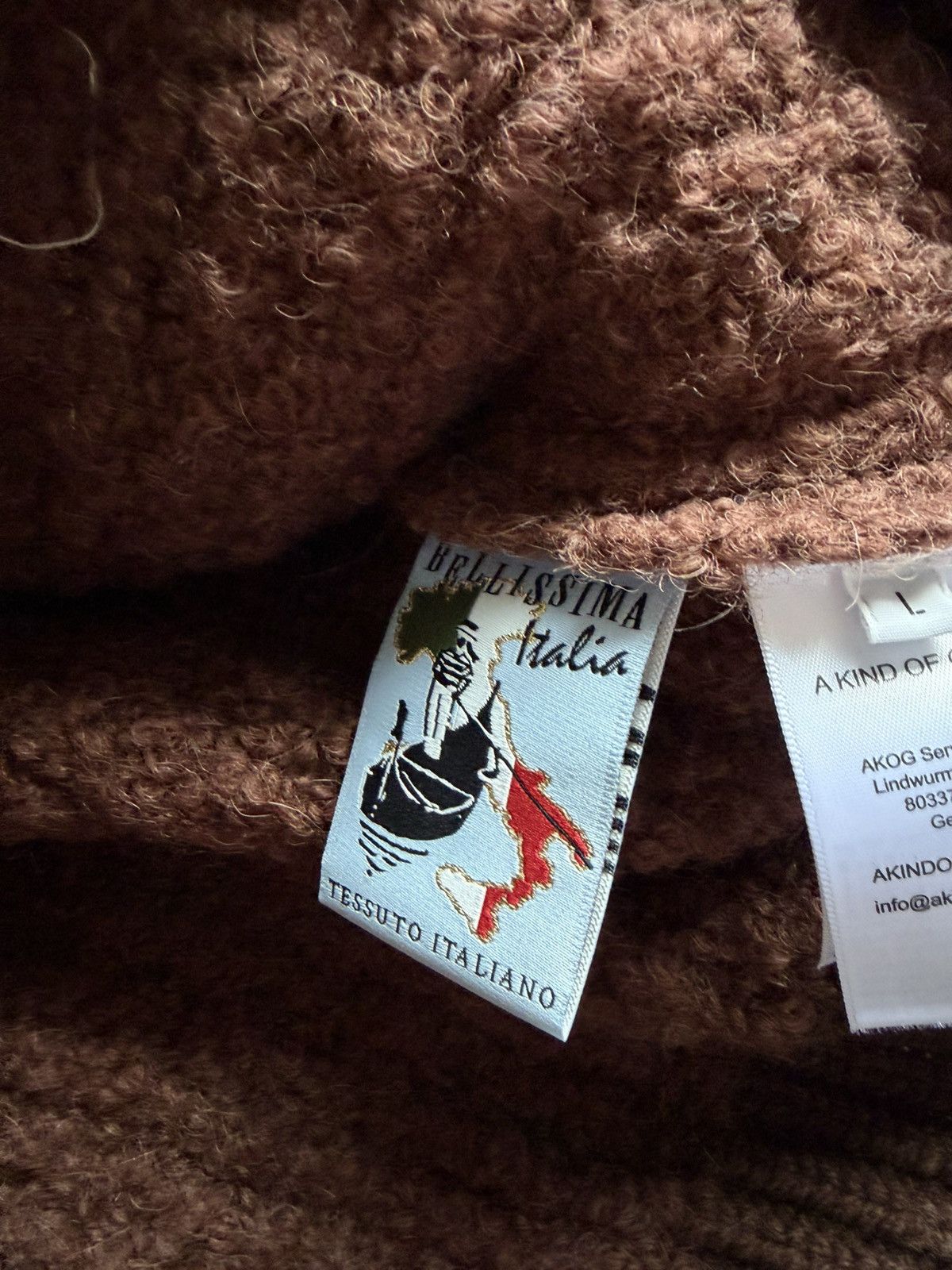 A Kind Of Guise Khuder Knit Cardigan - Burgundy Moose Boucle Size US L / EU 52-54 / 3 - 7 Thumbnail