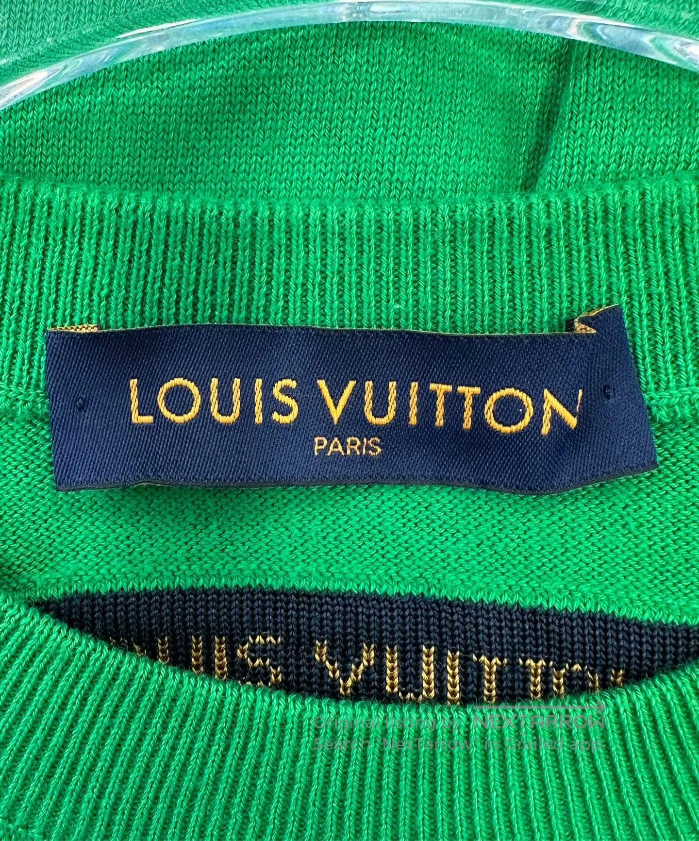 Louis Vuitton Louis Vuitton Green Letter Logo Knit Short Sleeve| Size US M / EU 48-50 / 2 - 3 Thumbnail