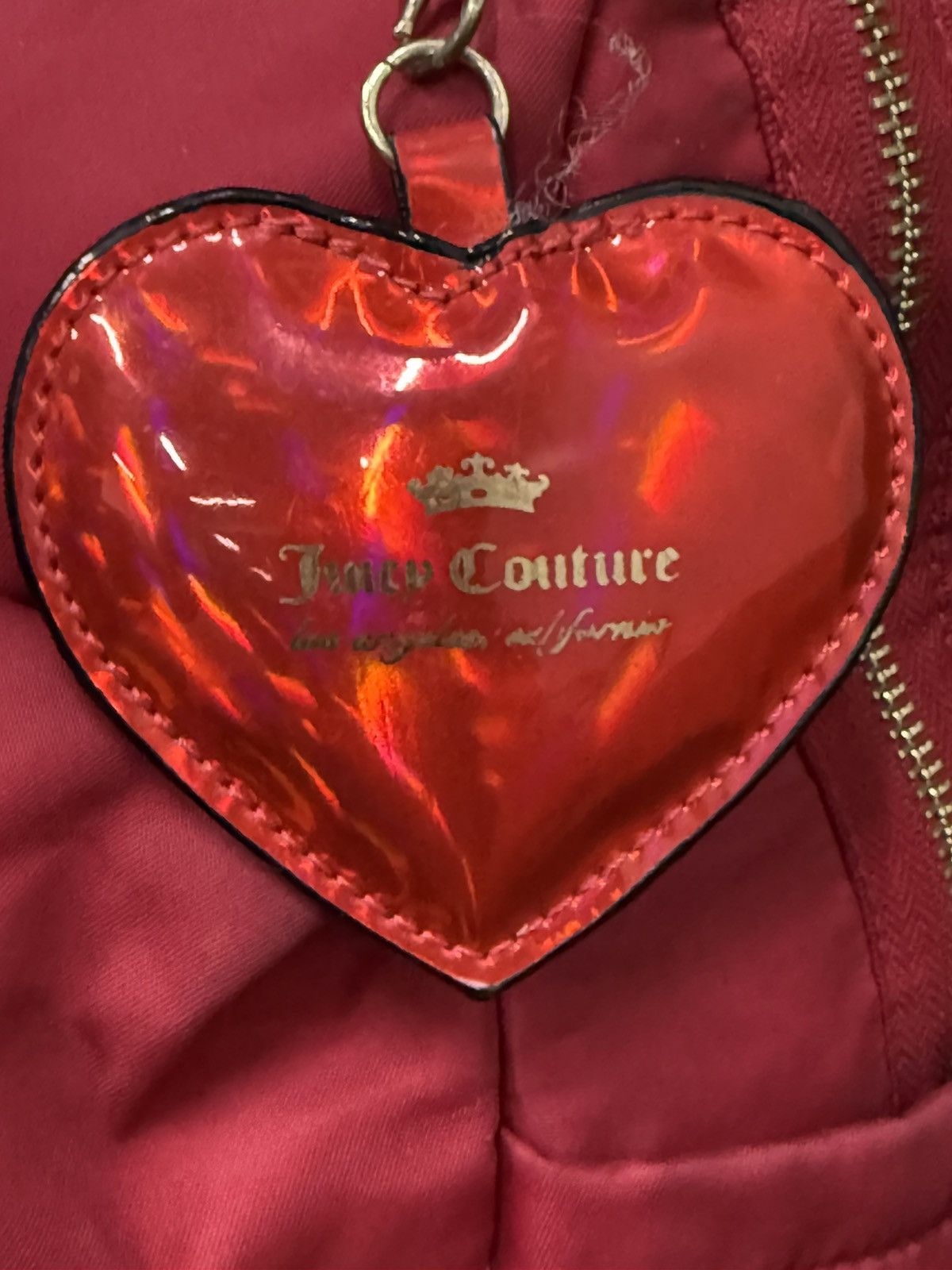 Juicy Couture Vintage Y2k Juicy Couture Clashing Hearts Backpack Size ONE SIZE - 2 Thumbnail