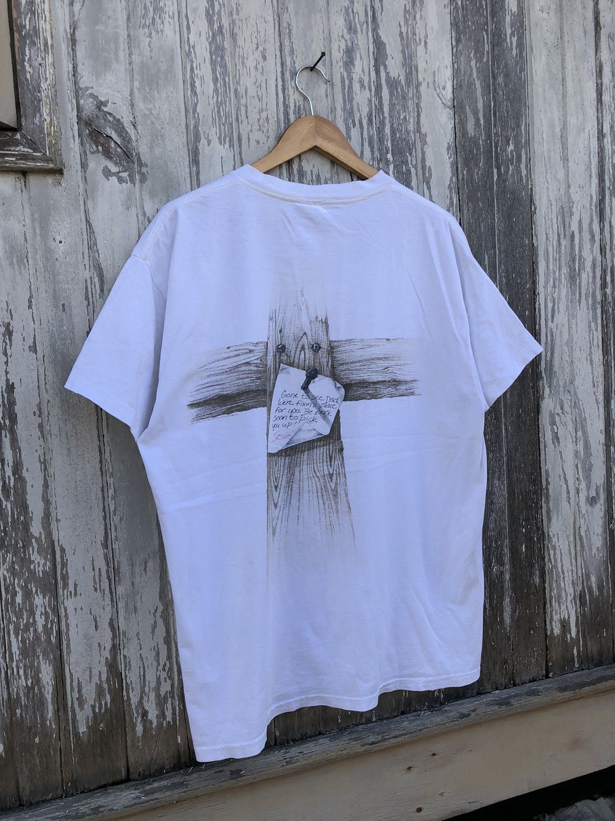 Affliction RARE Vintage 90s Jesus Cross Tshirts Size US L / EU 52-54 / 3 - 2 Thumbnail