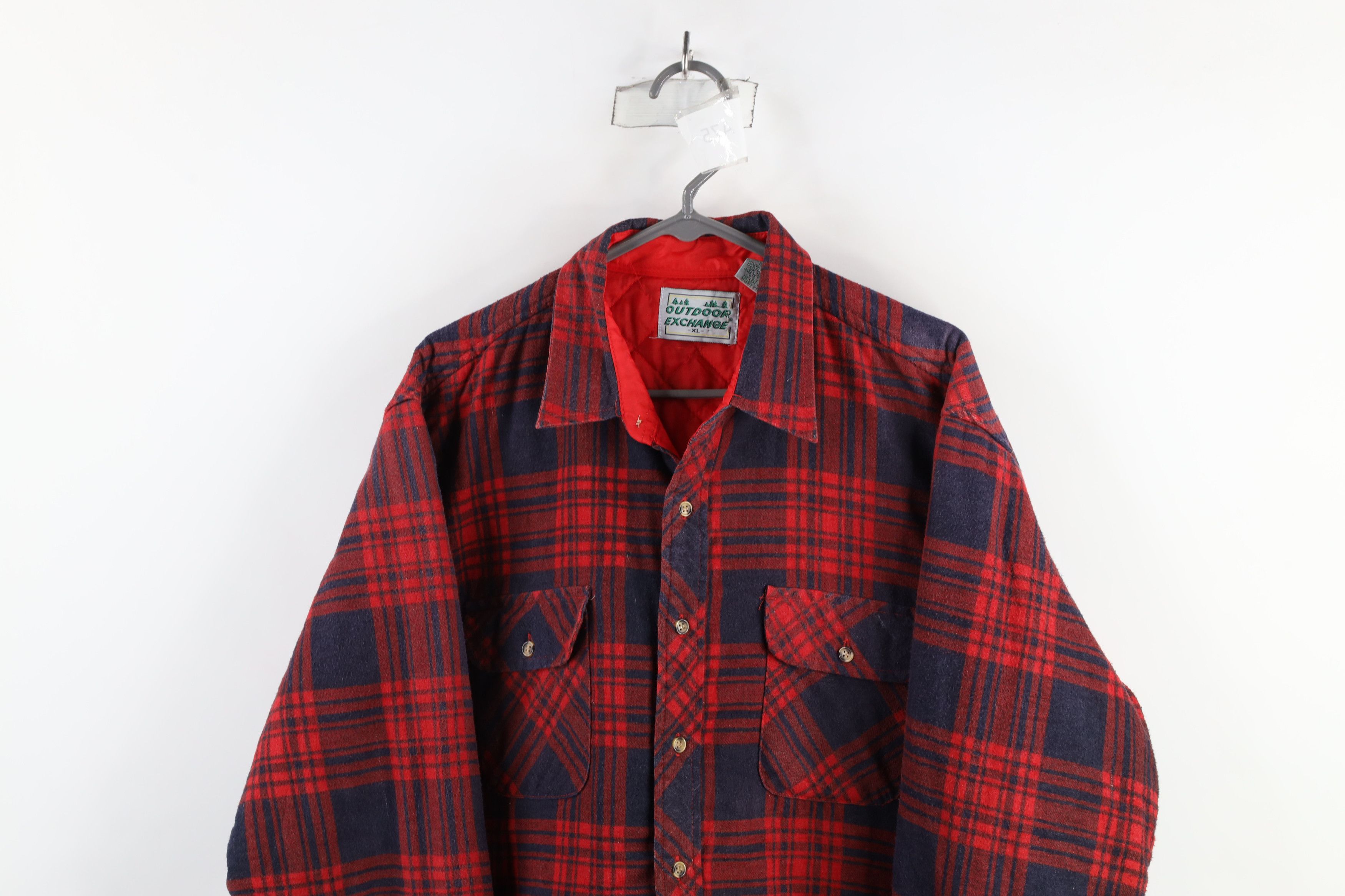 Vintage Vintage 70s Streetwear Quilted Flannel Button Shirt Jacket Size US XL / EU 56 / 4 - 2 Thumbnail