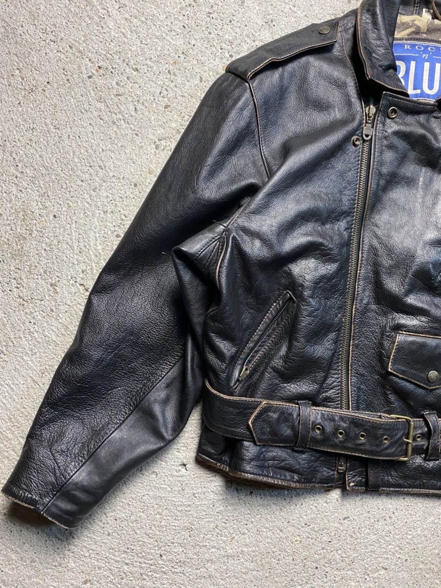 Other Leather jacket bomber avant garde archive rock n blue black Size US M / EU 48-50 / 2 - 5 Thumbnail