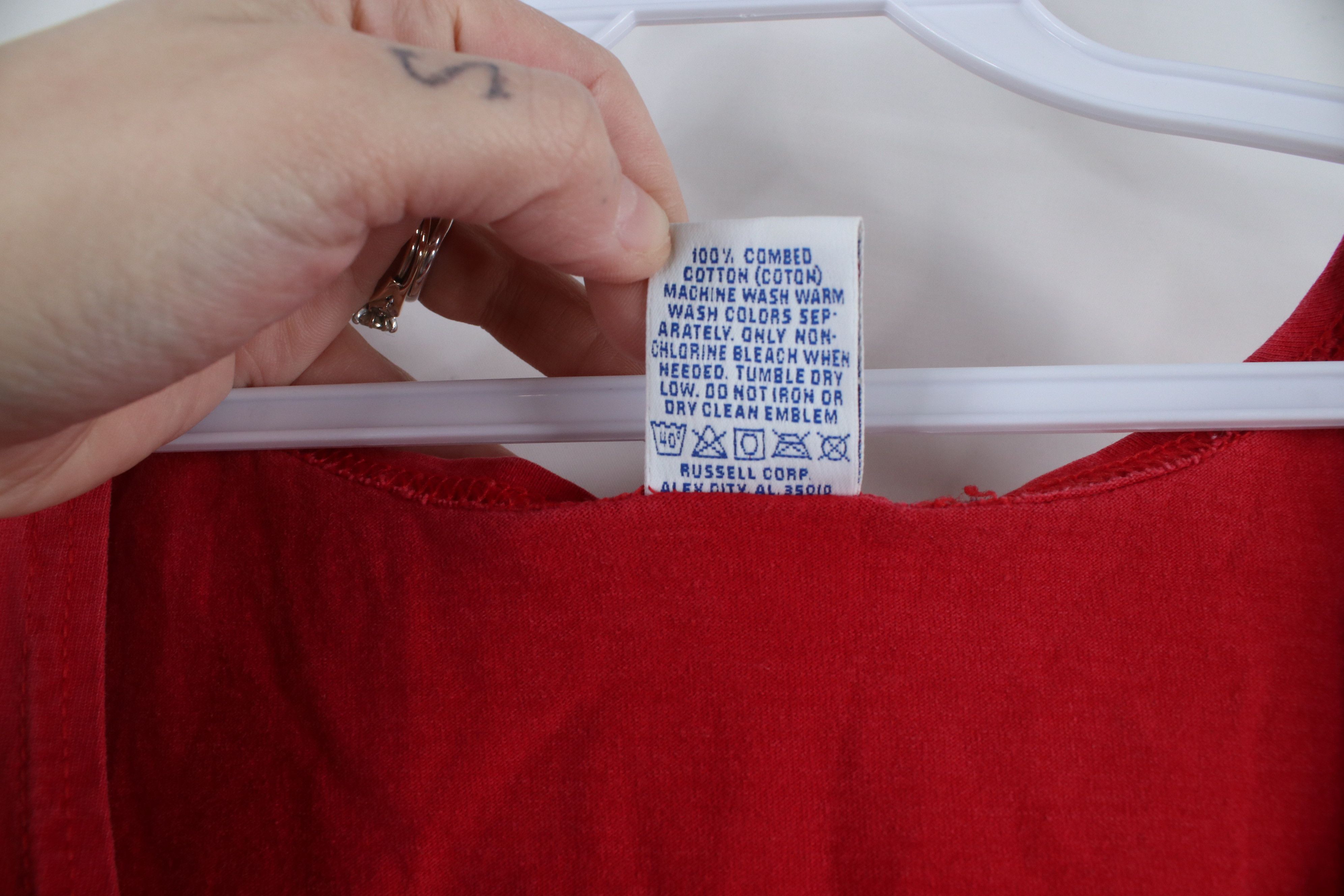 Russell Athletic × Vintage Vintage 90s Russell Athletic Heavy Cotton Tank Top T-Shirt Size US XL / EU 56 / 4 - 7 Thumbnail