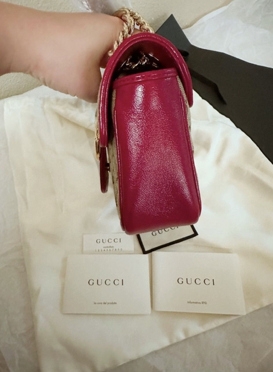 Gucci Gucci GG Marmont Mini Flap Canvas Quilted Bag Size ONE SIZE - 6 Thumbnail