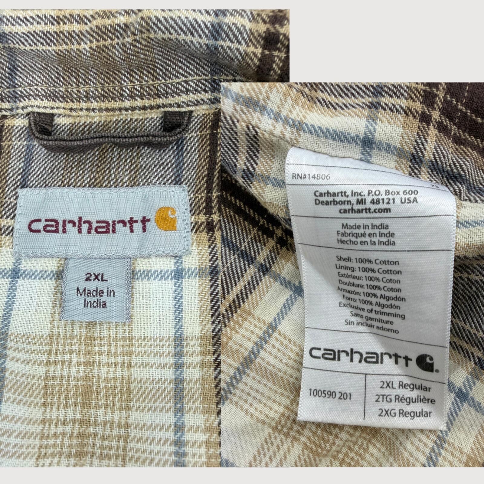 Carhartt Carhartt Flannel Lined Canvas Chore Jacket 2XL Size US XXL / EU 58 / 5 - 4 Thumbnail
