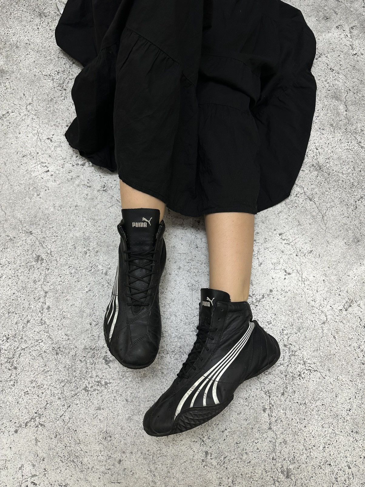 image of Avant Garde x Moto Y2K Suede Boxing Boots Wrestling Boots Puma Vintage in Black, Women's (Size 7)