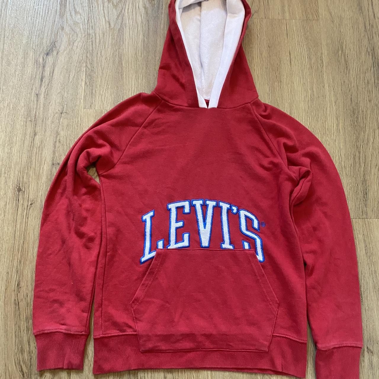Levi's Levi's red and white hoodie y2k 2000s Vintage Size US S / EU 44-46 / 1 - 1 Thumbnail