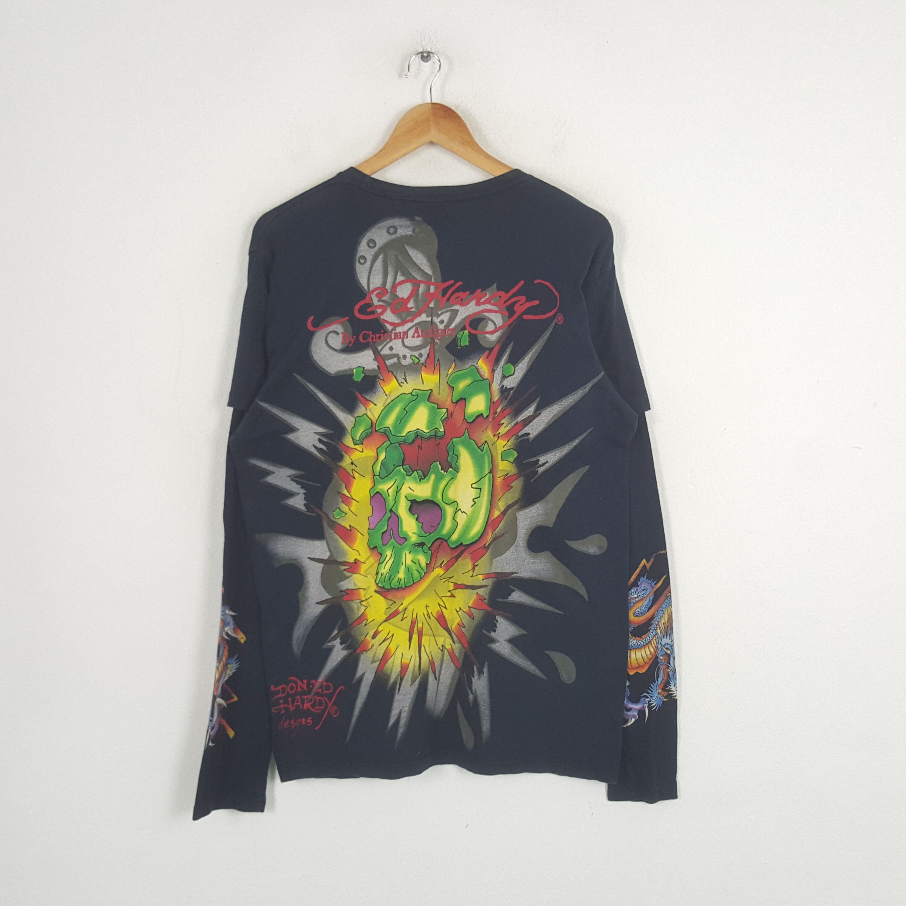Vintage Ed Hardy by Christian Audiger Skull Tshirt C285N67