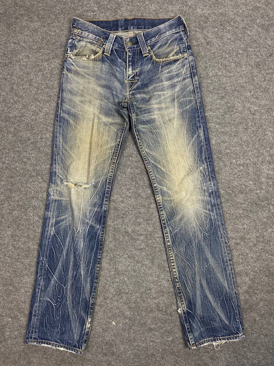 Levi's vintage levis 502 distressed denim nice design Size US 30 / EU 46 - 8 Thumbnail