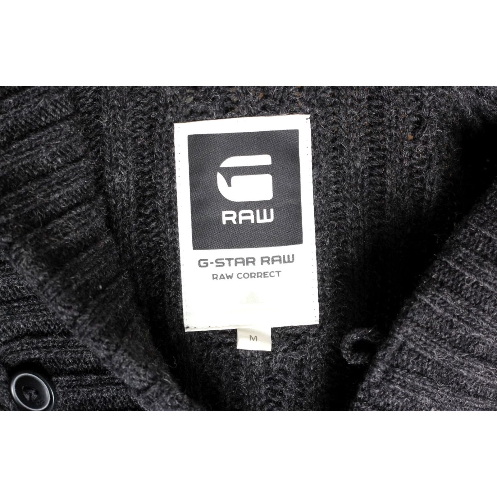 G-Star G-STAR HIGGING CARDIGAN KNIT Cable Wool Blend Sweater Men M Shawl Neck Cardigan Mens Grey Wool Blend Cable-Knit VS VR3507 Size US M / EU 48-50 / 2 - 5 Thumbnail