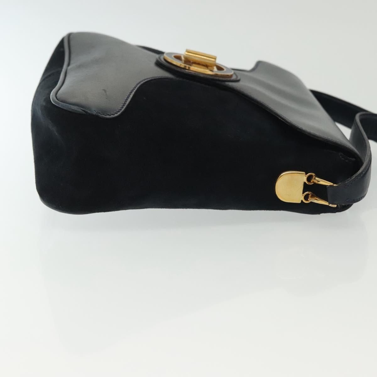 Gucci GUCCI Shoulder Bag Suede Navy Gold Size ONE SIZE - 4 Thumbnail