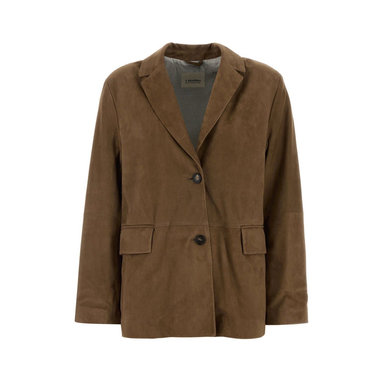 Max Mara MAX MARA Anfora Brown Biscuit Suede Blazer Jacket New & Auth Size S / US 4 / IT 40 - 1 Thumbnail