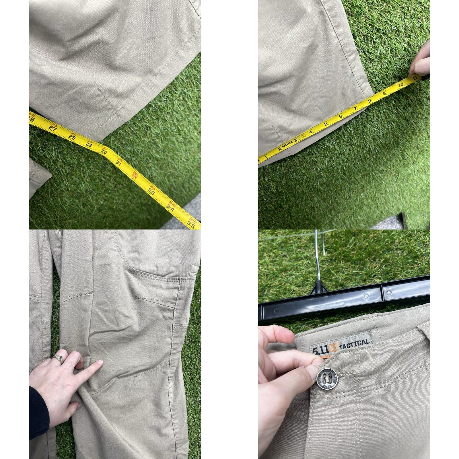 Vintage 5.11 Tactical Pants Mens 38x30 Beige Cargo Ripstop Workwear Taclite Pro Y2K 90s Size US 38 / EU 54 - 8 Thumbnail