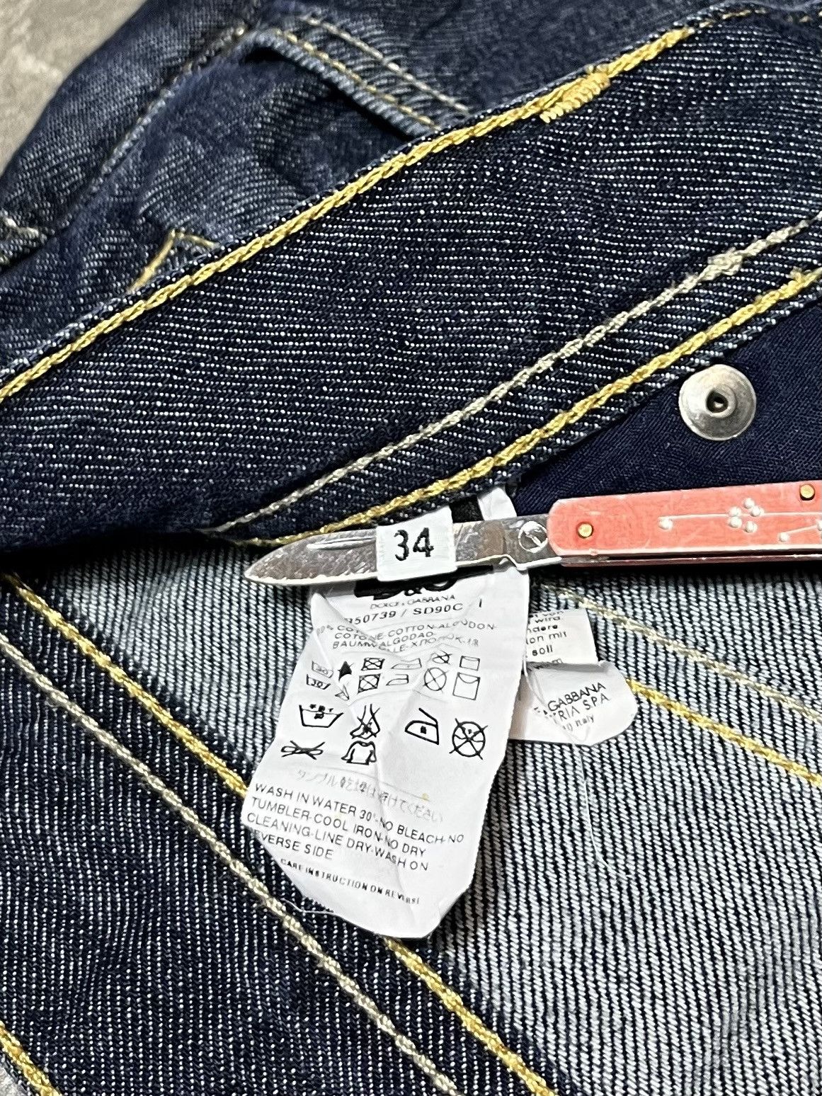 Dolce & Gabbana Dolce Gabbana Vintage Denim Jeans Baggy Faded Size US 34 / EU 50 - 16 Thumbnail