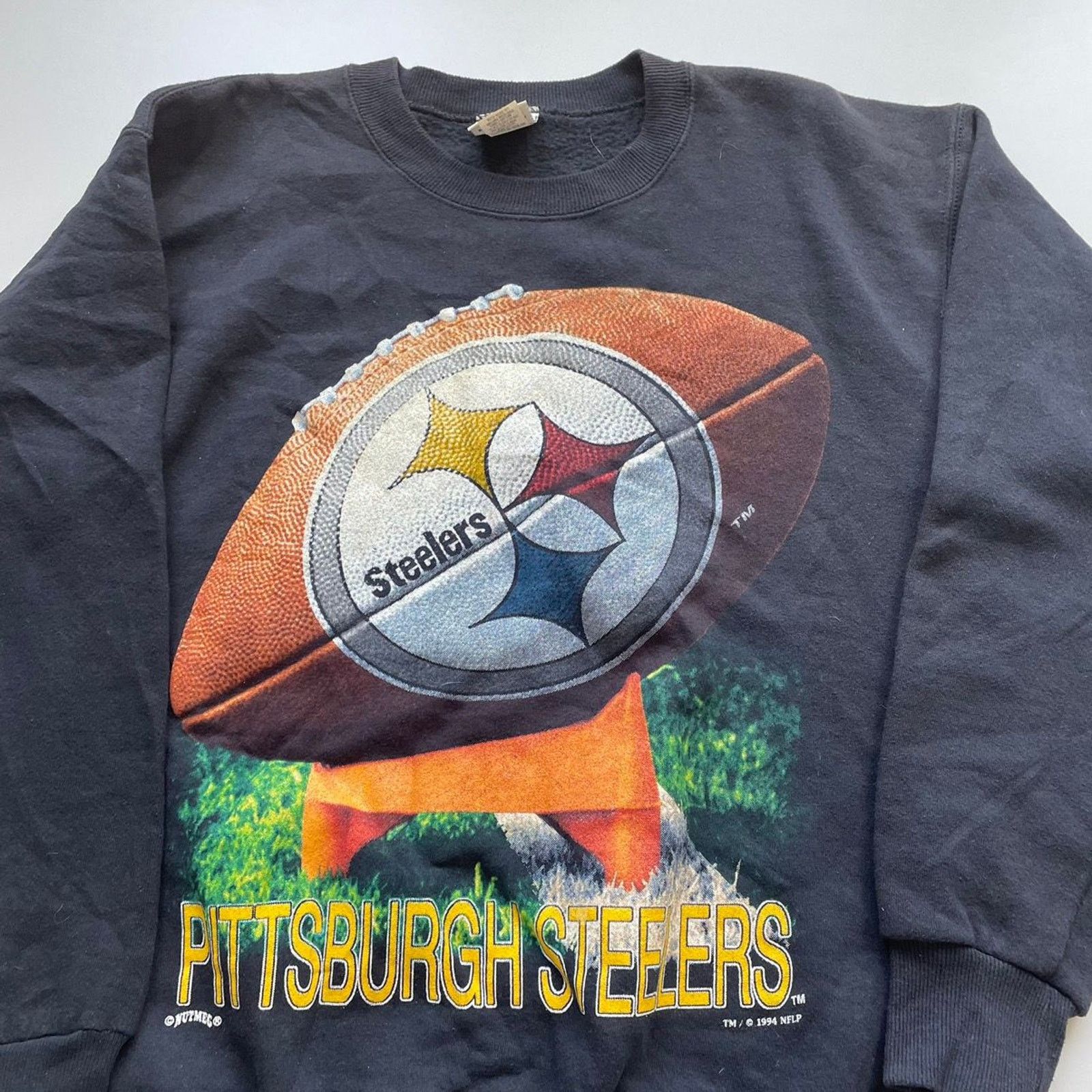NFL × Vintage Vintage 1990s Pittsburgh Steelers NFL Graphic Crewneck Rare Size US M / EU 48-50 / 2 - 2 Thumbnail