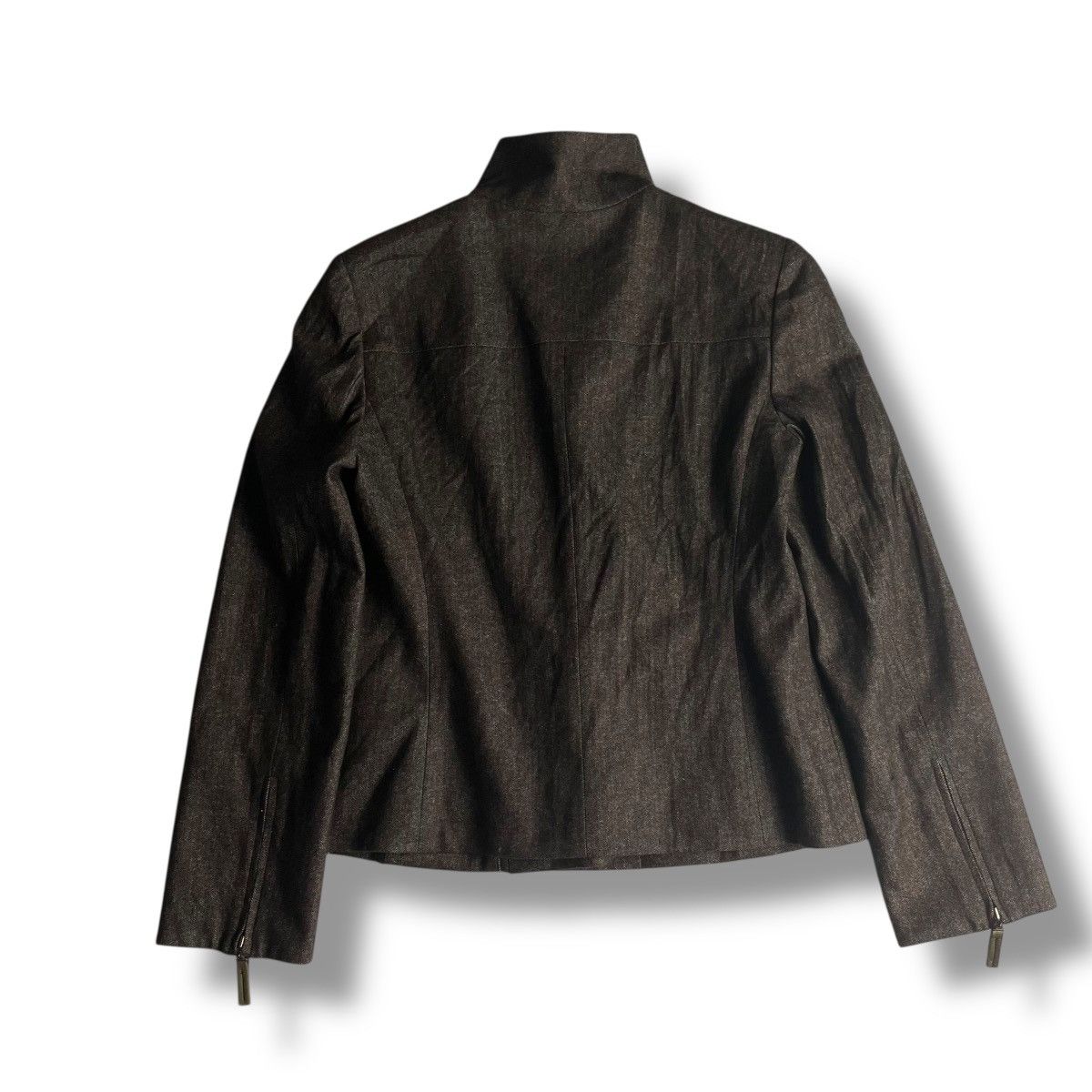Krizia Uomo 🇯🇵 KRIZIA SHEEPSKIN COLLAR WOOL BLEND JACKET Size US XS / EU 42 / 0 - 12 Thumbnail