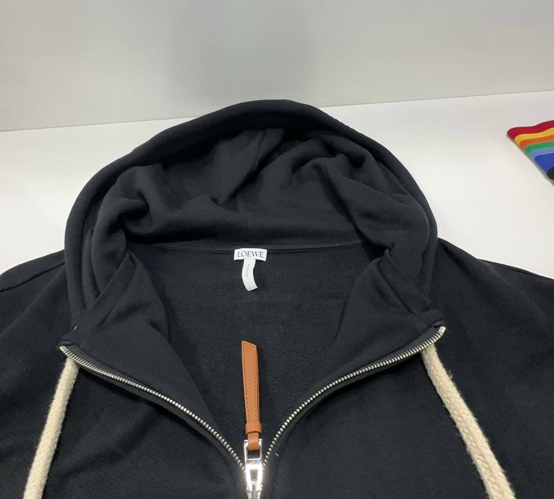 Loewe black rainbow zip hoodie XL size Size US XL / EU 56 / 4 - 3 Thumbnail