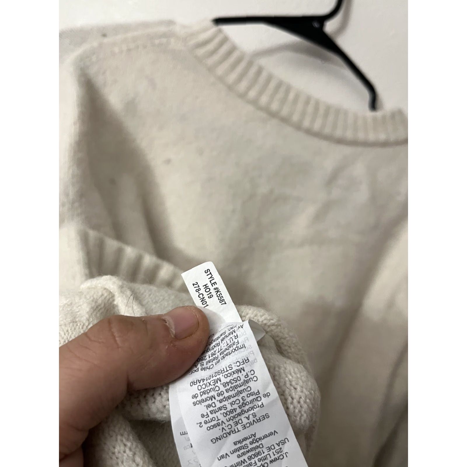 J.Crew J.Crew Oversized Crewneck Sweater XS Womens Ivory Wool Alpaca Nylon Elastane Solid Pullover Size XS / US 0-2 / IT 36-38 - 4 Thumbnail