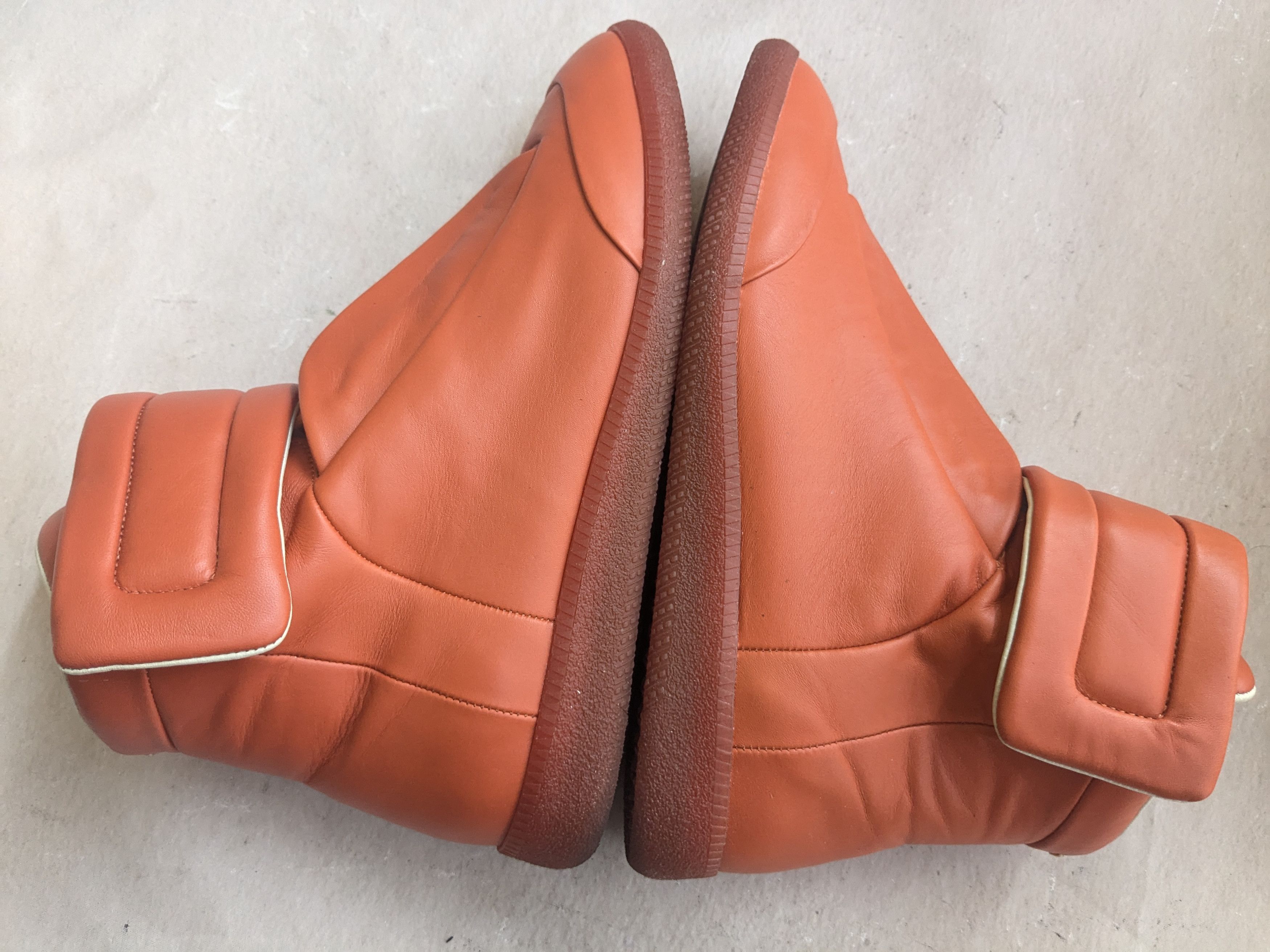 Maison Margiela Maison Margiela Future Orange Leather 10 43 Italy High Tops Size US 10 / EU 43 - 14 Thumbnail