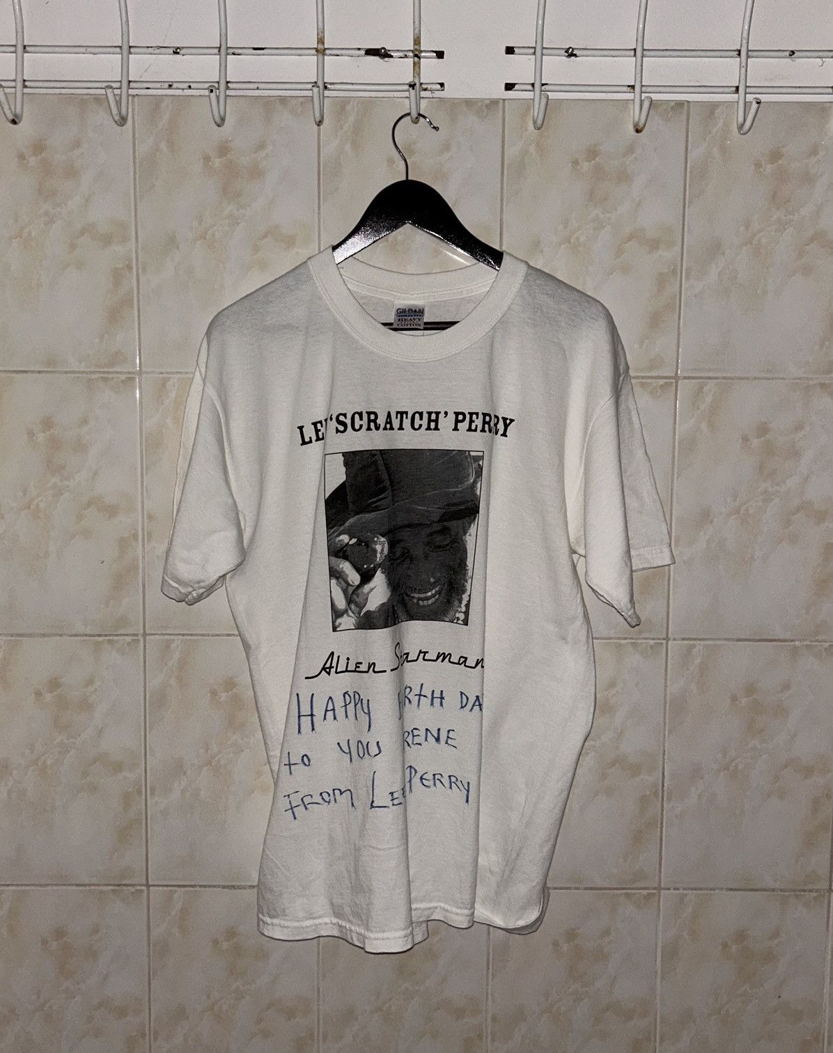 Band Tees × Bob Marley × Vintage Lee “Scratch” Perry Vintage Tour T-Shirt 2005 — Signed Size US L / EU 52-54 / 3 - 1 Thumbnail