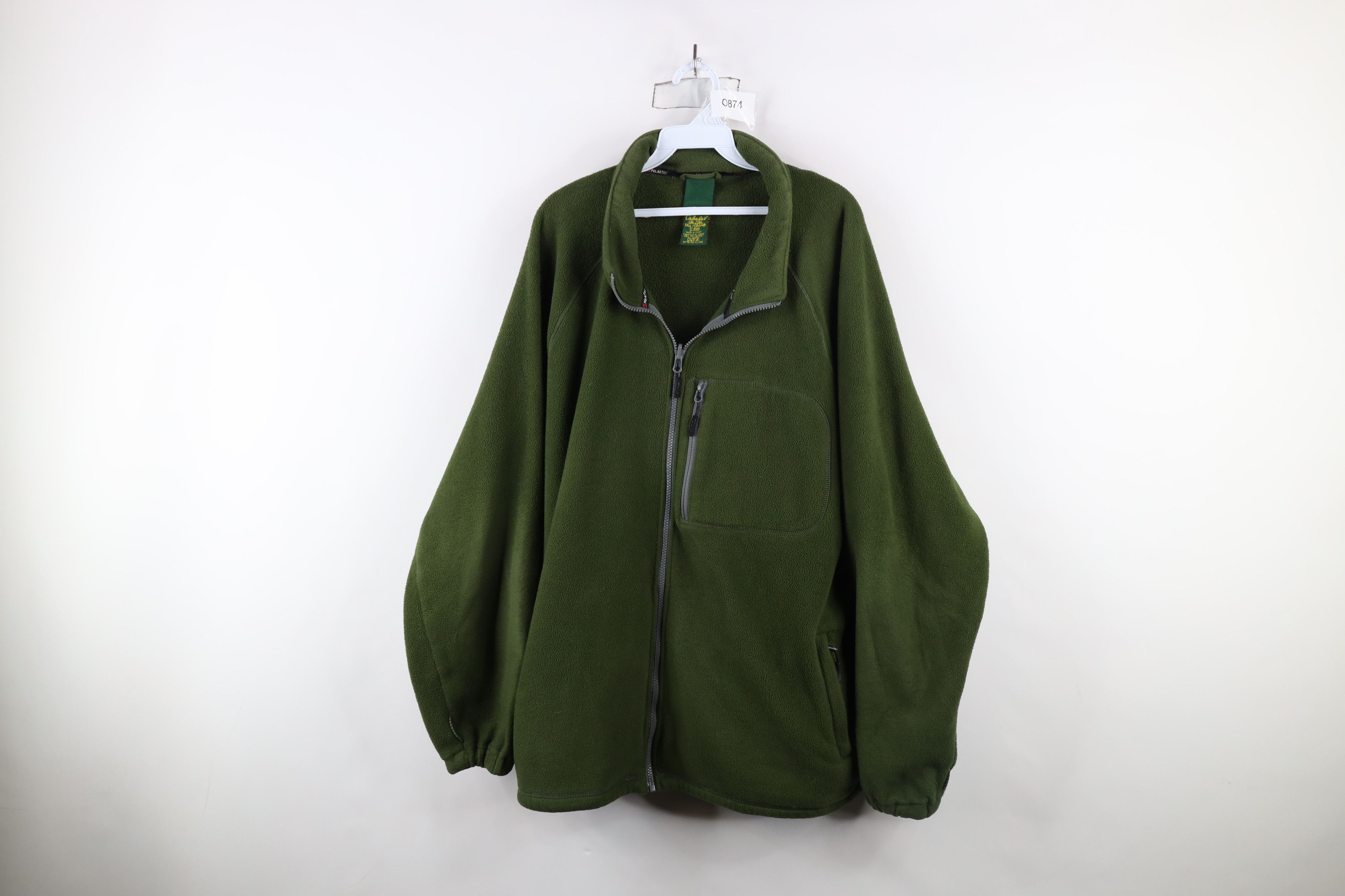 Cabelas × Vintage Vintage Cabelas Polartec Fleece Full Zip Jacket Green Size US XXL / EU 58 / 5 - 1 Thumbnail