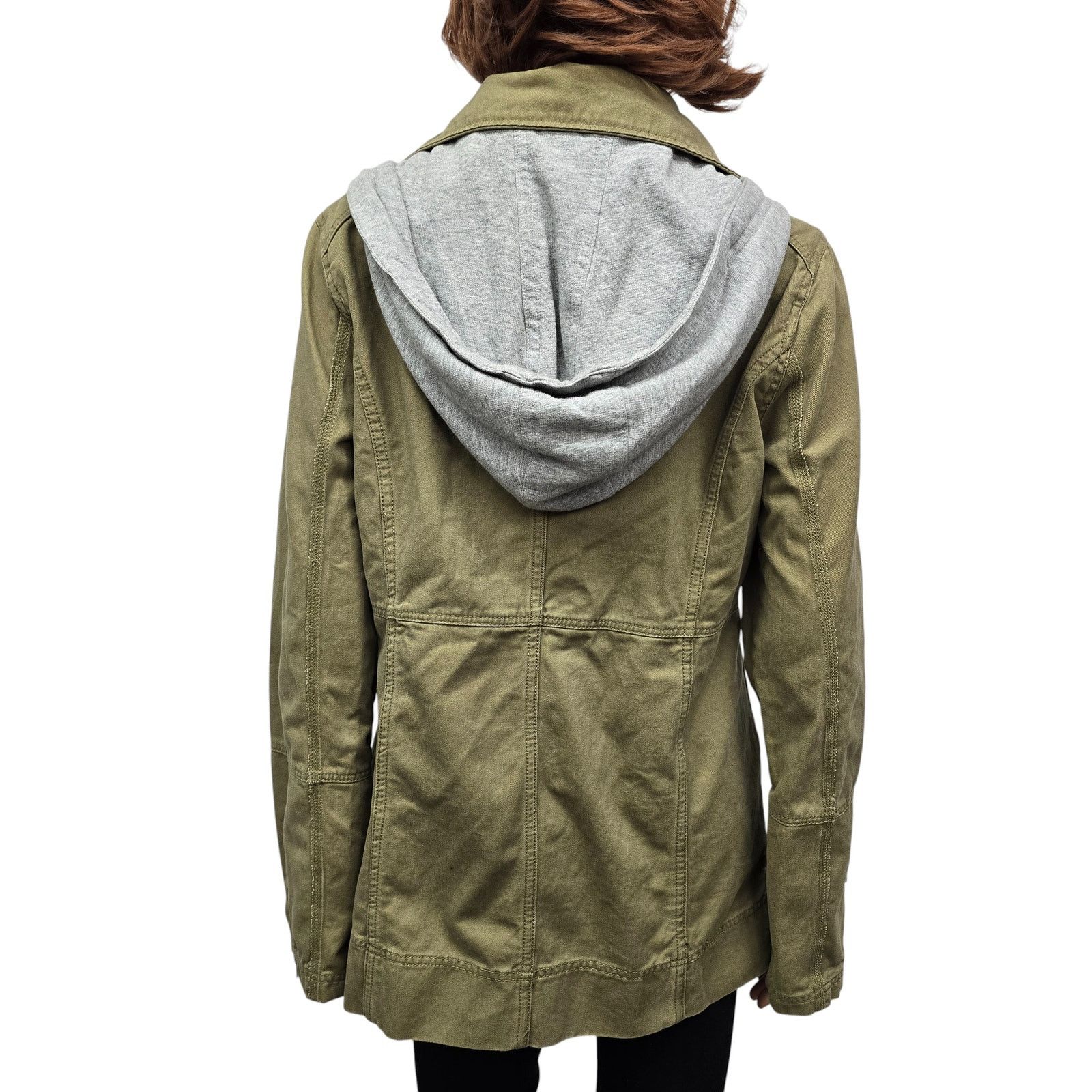 Hurley Hurley Hooded DoubleBreasted Military Jacket Full zip Button Size M / US 6-8 / IT 42-44 - 7 Thumbnail