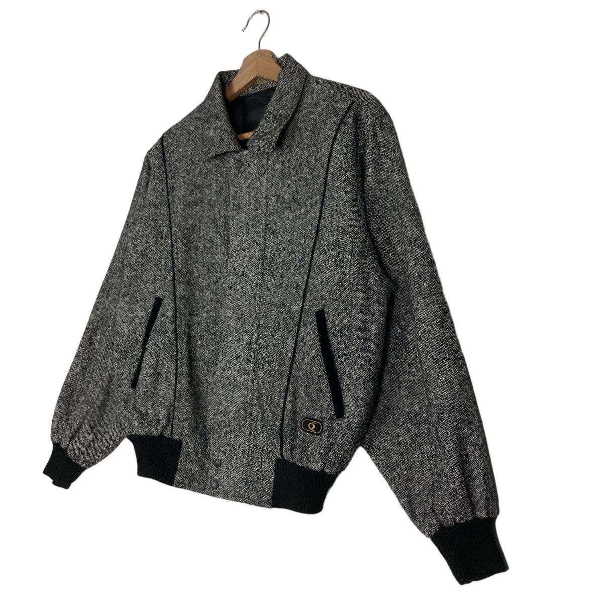 Japanese Brand 🔥90’s Herringbone Wool Bomber Jacket Cimuka Issey Miyake Size US M / EU 48-50 / 2 - 2 Thumbnail