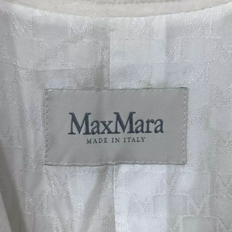 Max Mara Max Mara White 101801 Long Coat Size S / US 4 / IT 40 - 4 Thumbnail