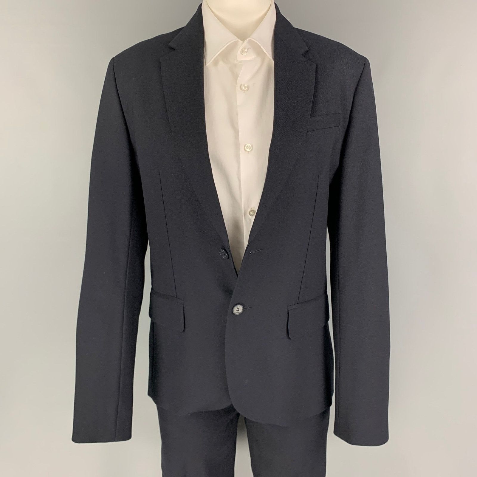 PAUL SMITH Junior Size 16 YRS Navy Wool Notch Lapel Suit