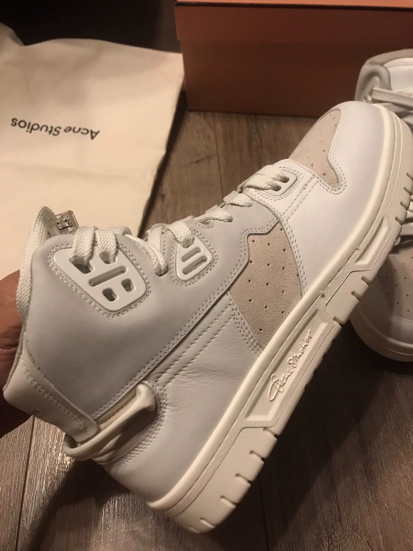Acne Studios Acne Studios Hi-Top Smile Colorblock Leather 43 Sneakers Size US 10 / EU 43 - 4 Thumbnail